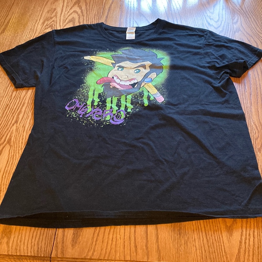 Omg Xero L8TR N3RDS mens XL Black T-Shirt